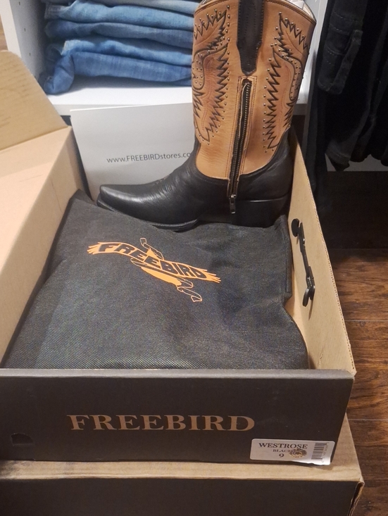 freebird Shoes - freebird Two-Tone Black & Tan Western Zip Boots